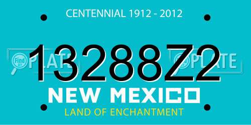 13288Z2 New Mexico License Plate