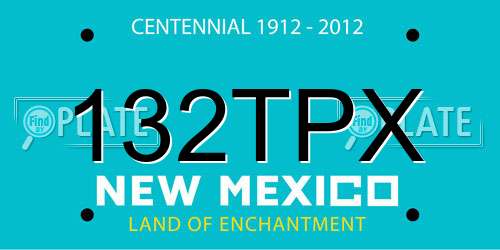 132TPX New Mexico License Plate