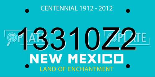 13310Z2 New Mexico License Plate