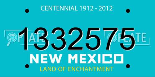 1332575 New Mexico License Plate