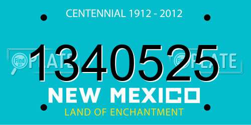 1340525 New Mexico License Plate