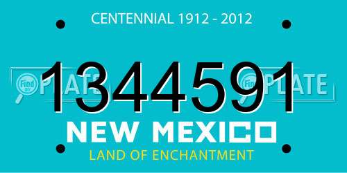 1344591 New Mexico License Plate