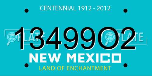 13499O2 New Mexico License Plate