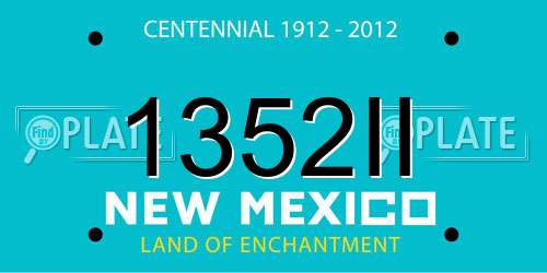 1352II New Mexico License Plate