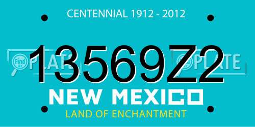 13569Z2 New Mexico License Plate