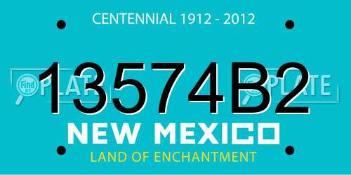 13574B2 New Mexico License Plate