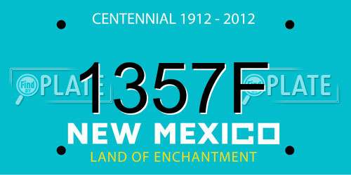 1357F New Mexico License Plate