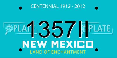 1357II New Mexico License Plate
