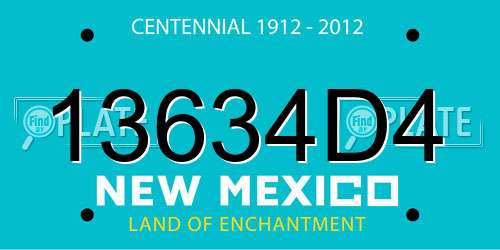13634D4 New Mexico License Plate