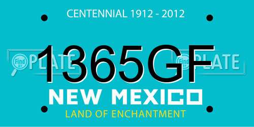 1365GF New Mexico License Plate