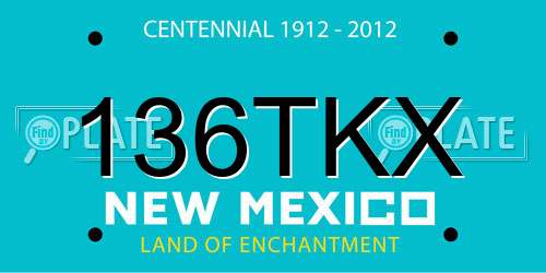 136TKX New Mexico License Plate