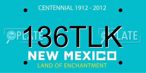 136TLK New Mexico License Plate