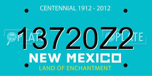 13720Z2 New Mexico License Plate