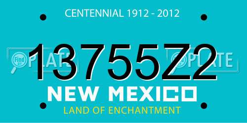 13755Z2 New Mexico License Plate