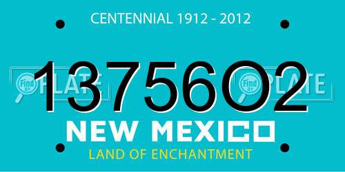 13756O2 New Mexico License Plate