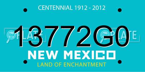 13772G0 New Mexico License Plate