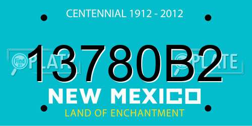 13780B2 New Mexico License Plate