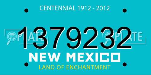1379232 New Mexico License Plate