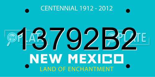13792B2 New Mexico License Plate