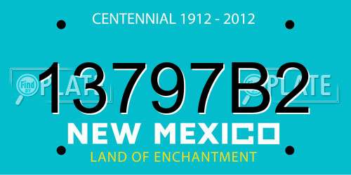 13797B2 New Mexico License Plate