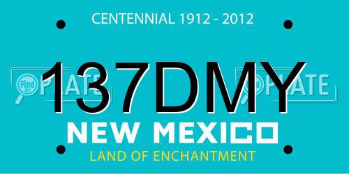 137DMY New Mexico License Plate