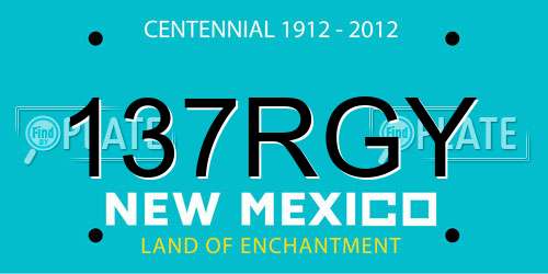 137RGY New Mexico License Plate