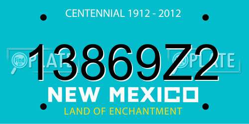 13869Z2 New Mexico License Plate