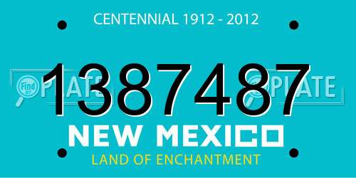 1387487 New Mexico License Plate