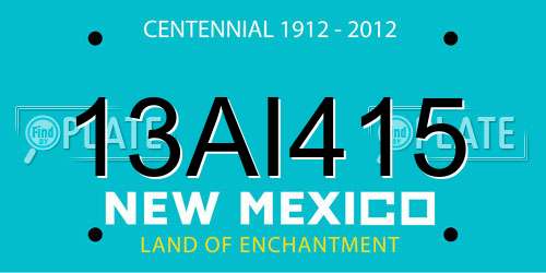 13AI415 New Mexico License Plate