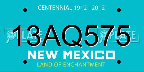 13AQ575 New Mexico License Plate