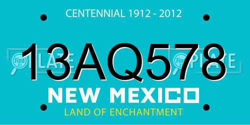 13AQ578 New Mexico License Plate