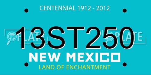 13ST250 New Mexico License Plate