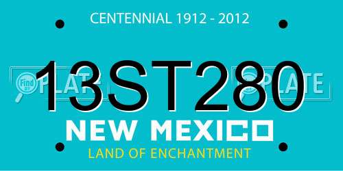 13ST280 New Mexico License Plate