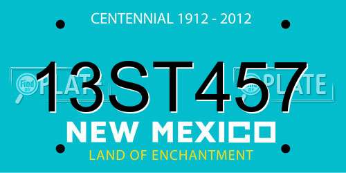 13ST457 New Mexico License Plate