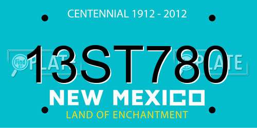 13ST780 New Mexico License Plate