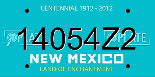 14054Z2 New Mexico License Plate