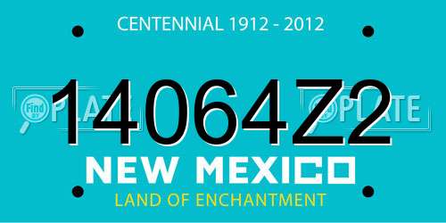 14064Z2 New Mexico License Plate