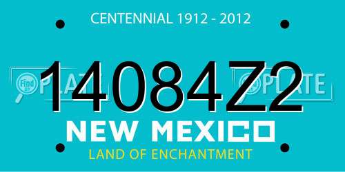 14084Z2 New Mexico License Plate