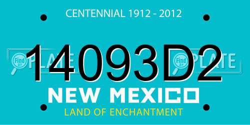 14093D2 New Mexico License Plate