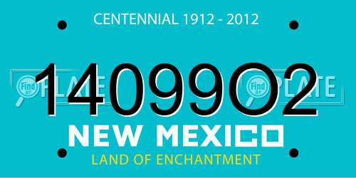 14099O2 New Mexico License Plate