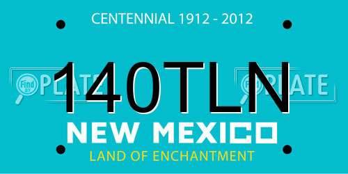 140TLN New Mexico License Plate