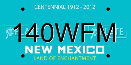 140WFM New Mexico License Plate