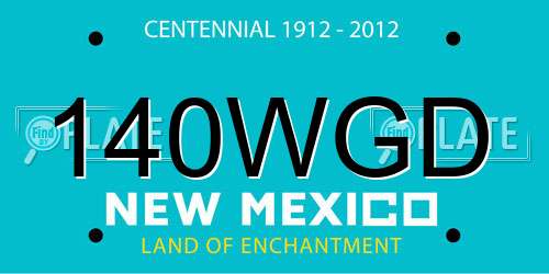 140WGD New Mexico License Plate