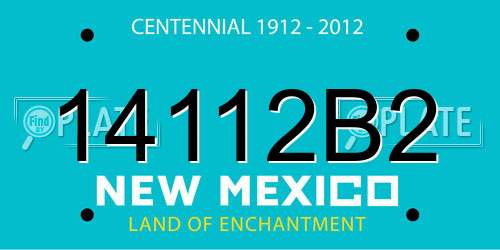 14112B2 New Mexico License Plate
