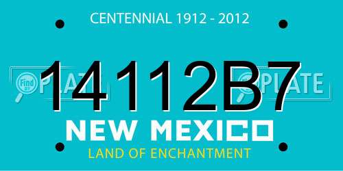 14112B7 New Mexico License Plate