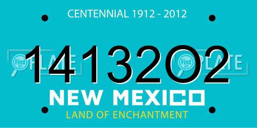14132O2 New Mexico License Plate