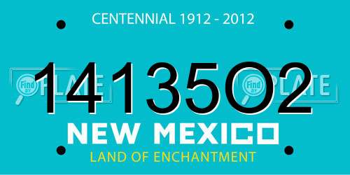 14135O2 New Mexico License Plate
