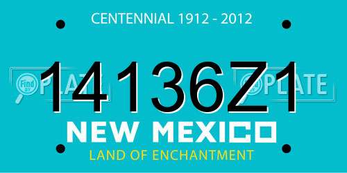 14136Z1 New Mexico License Plate
