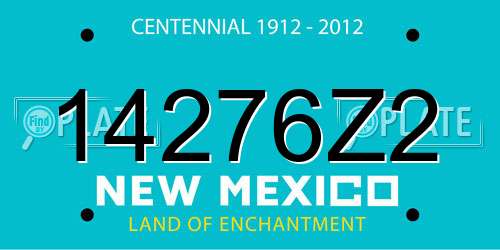 14276Z2 New Mexico License Plate