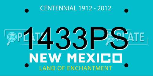 1433PS New Mexico License Plate